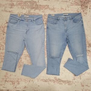Levi's 721 High Rise Light Wash Jeans Bundle - 33